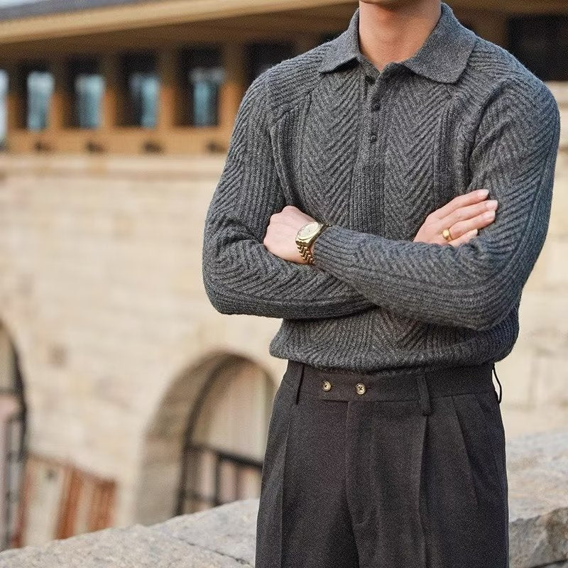 Denim Sweater with Slim Fit