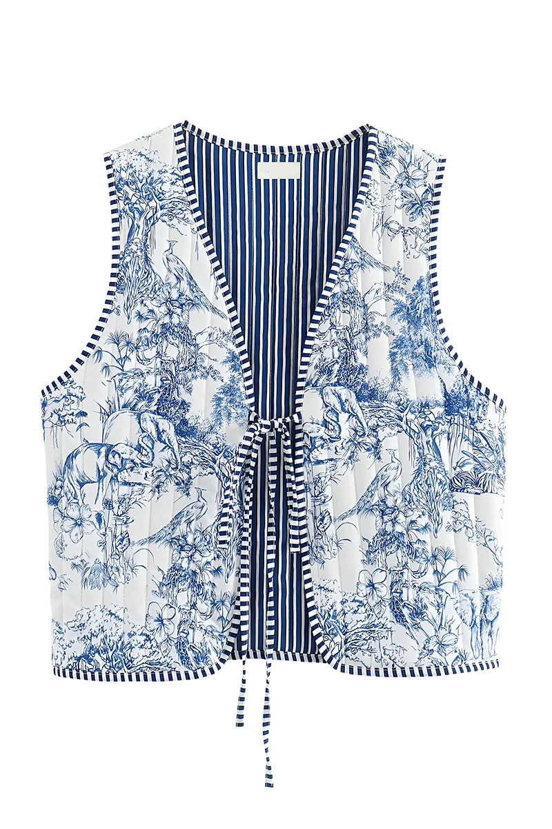 Modern Babinia Blue Waistcoat
