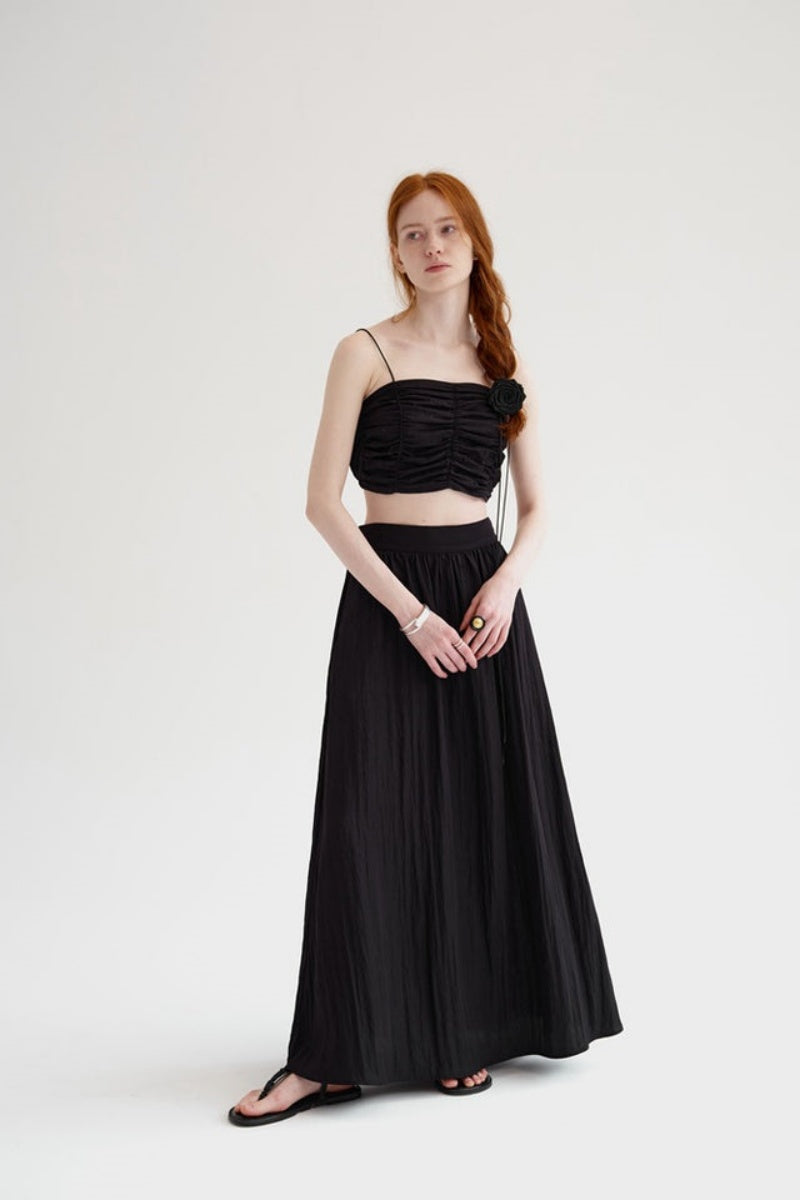 Modern Pleats Sleeveless Bandeau Top
