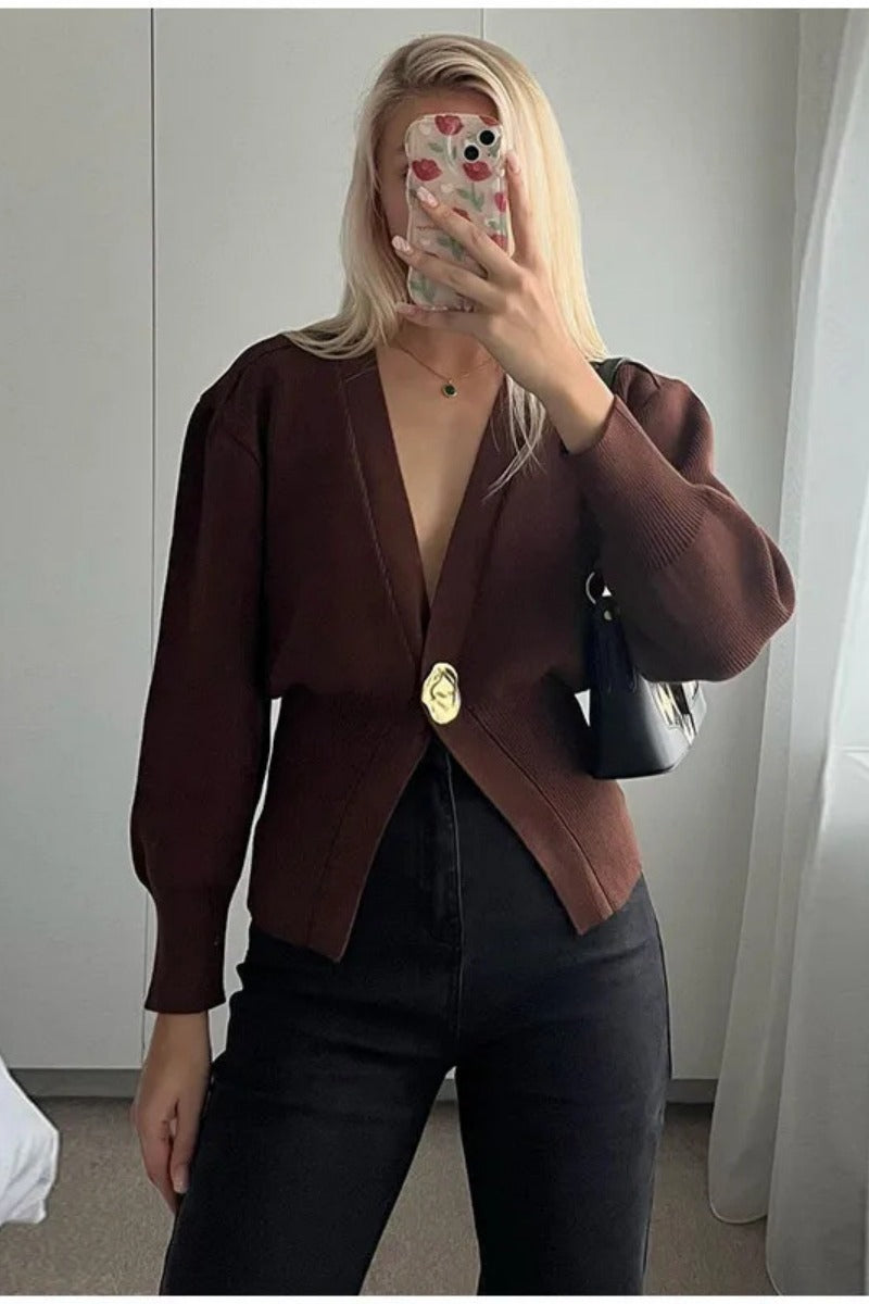 Oversized and Colorful Knit Cardigan