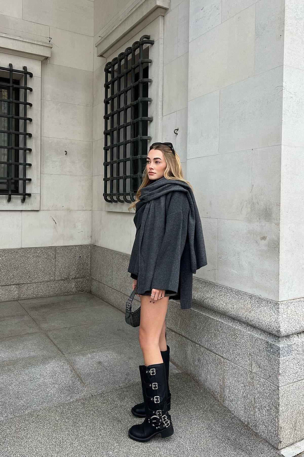 Modern Asymmetrical Scarf Jacket