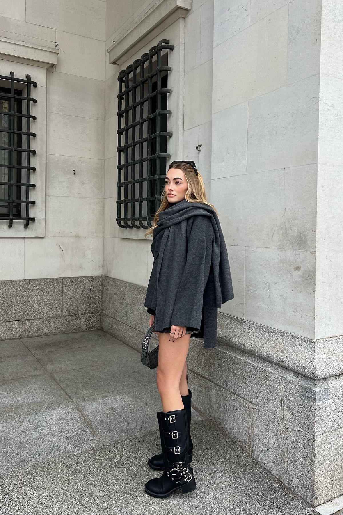 Modern Asymmetrical Scarf Jacket