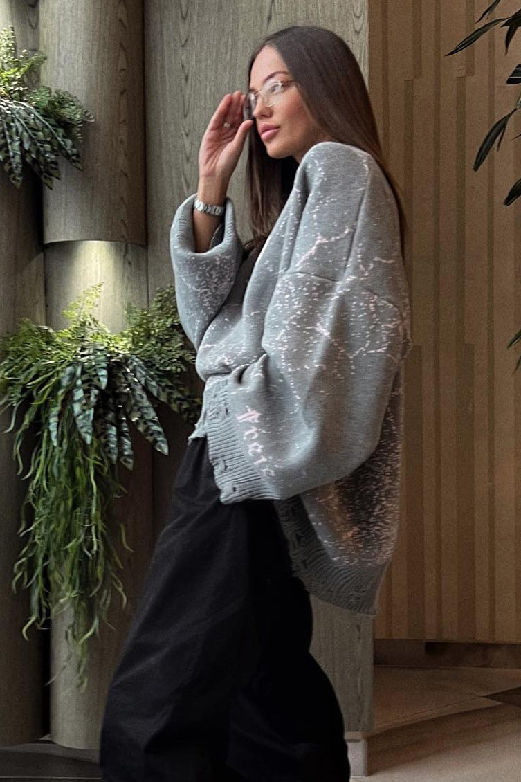 Modern Oversize Streetwear Distressed Hoodie