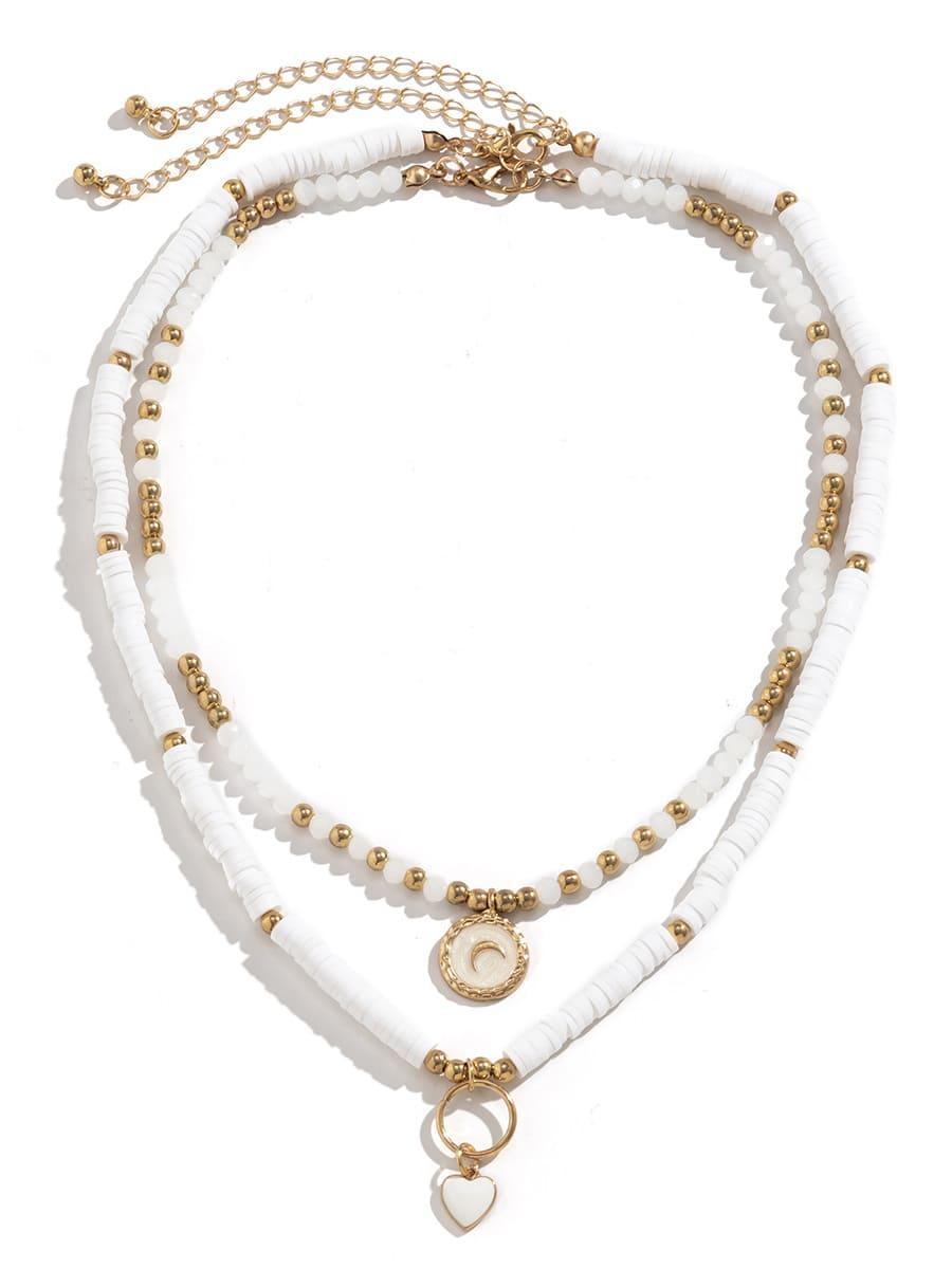 Statement Boho Heart Crystal Necklace