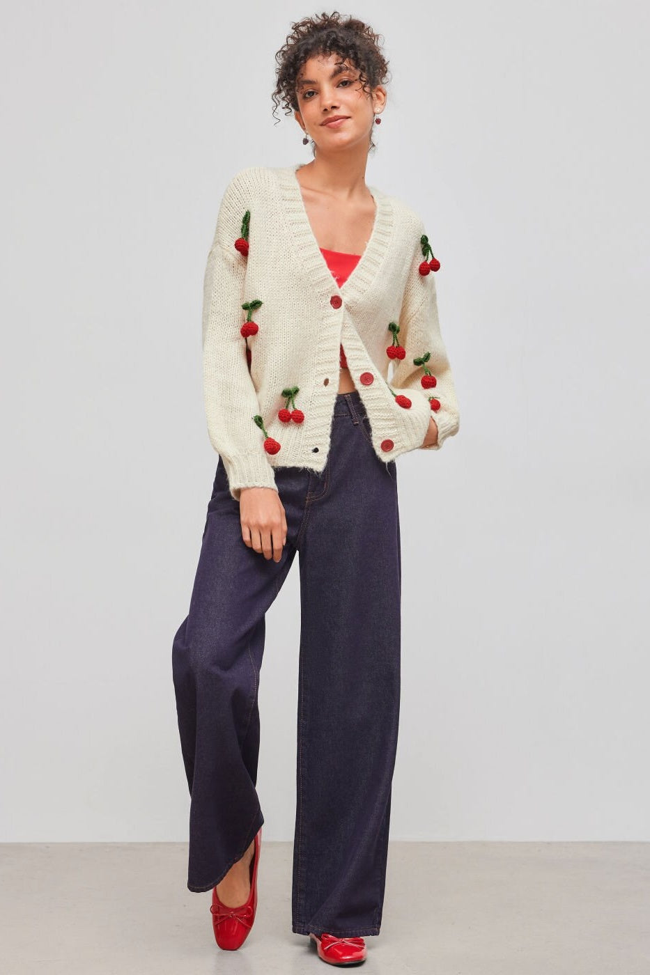 Cherry Knit Cardigan
