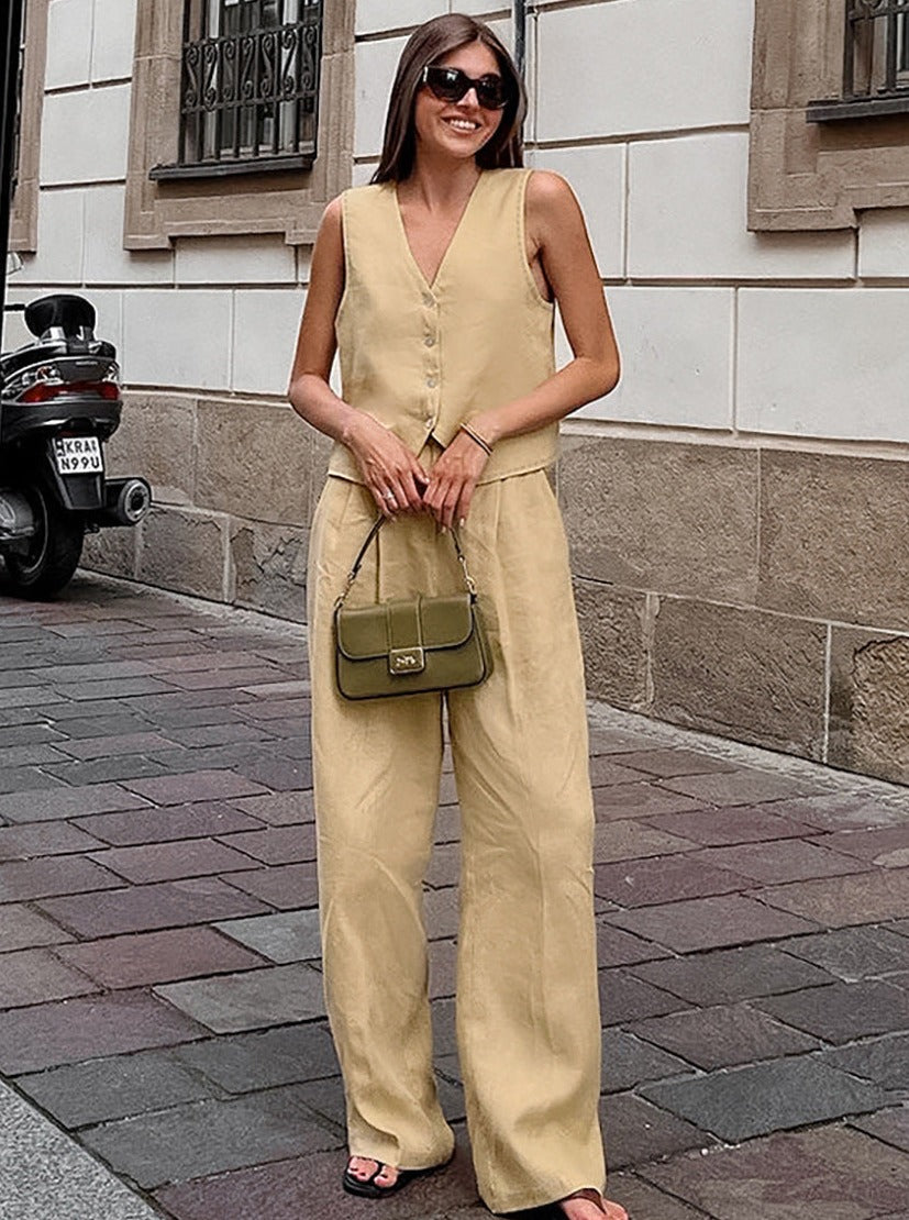 Arianna - Casual, Sleeveless Jumpsuit and Fashionable Pants