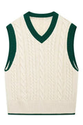 Cable Knit Vest Knit Sweater