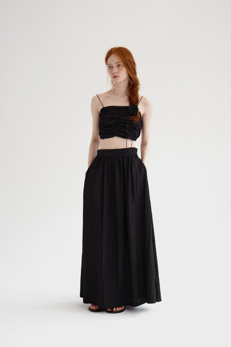 Modern Pleats Sleeveless Bandeau Top
