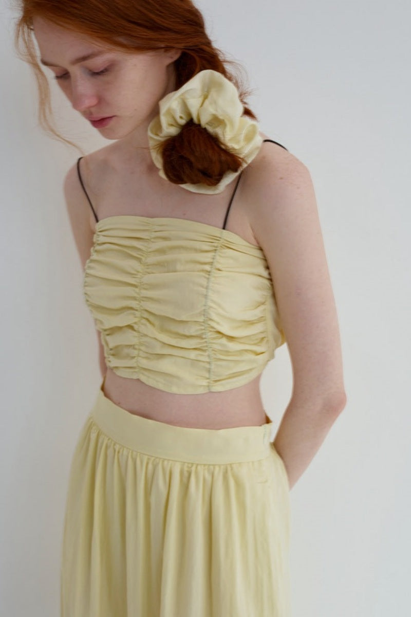 Modern Pleats Sleeveless Bandeau Top