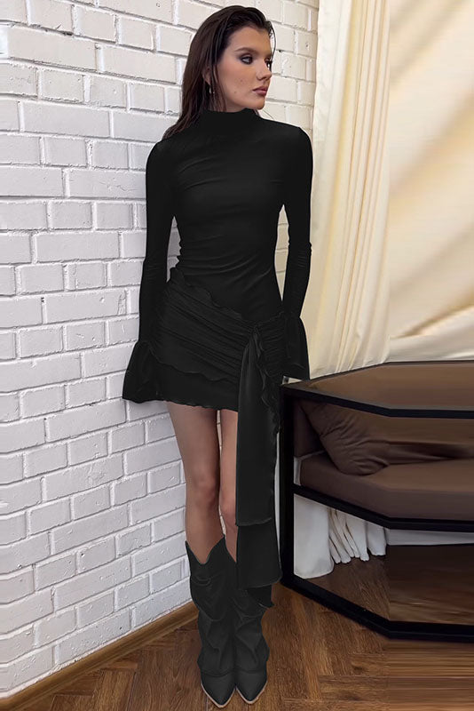 Clean-Lined Charm Solid Slim Dress