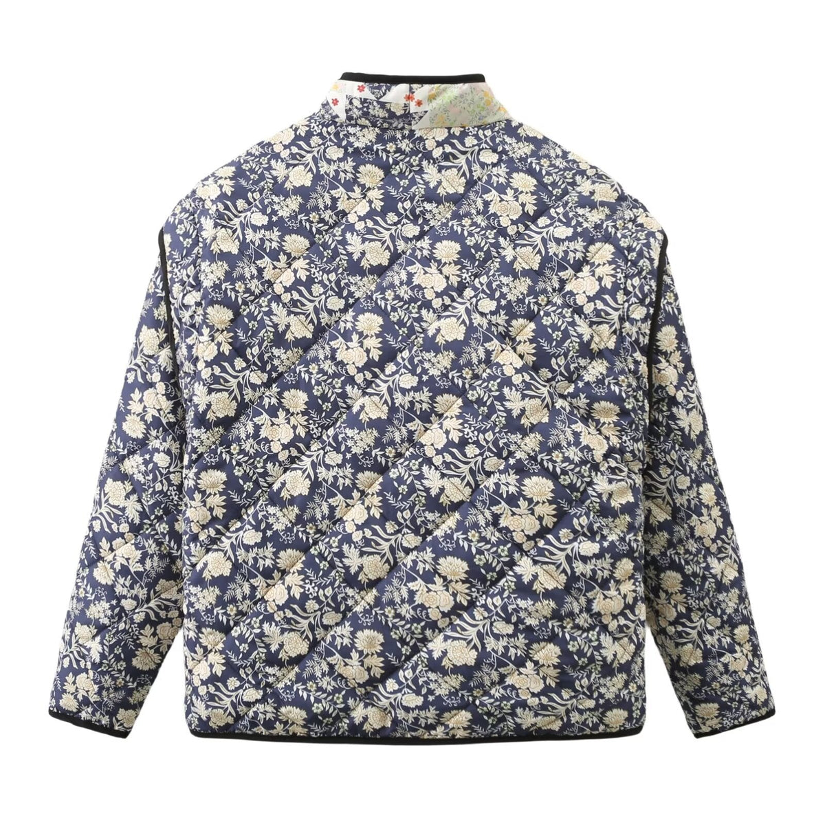 Quilted Jacket with Relaxed Fit and Print in Quilted Design