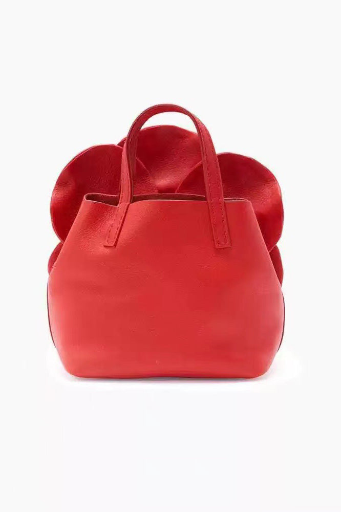Flower PU Leather Handbag
