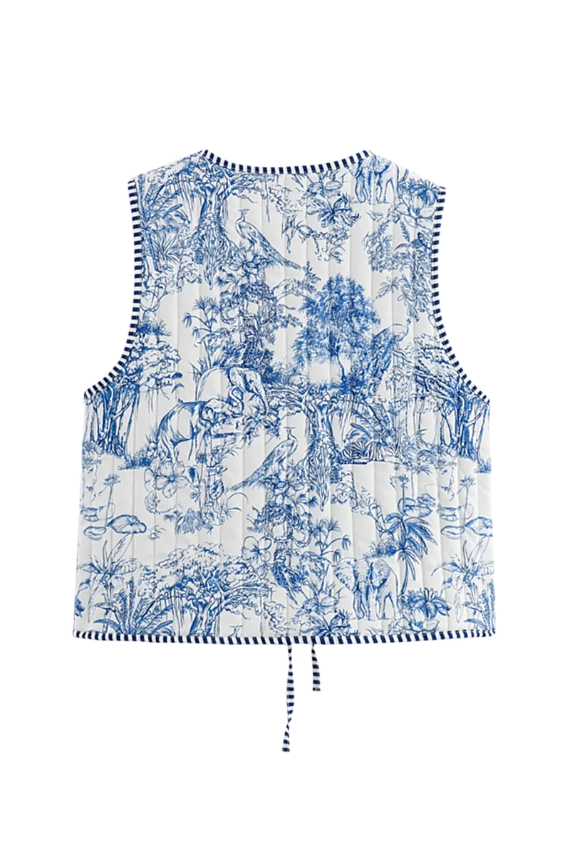 Modern Babinia Blue Waistcoat