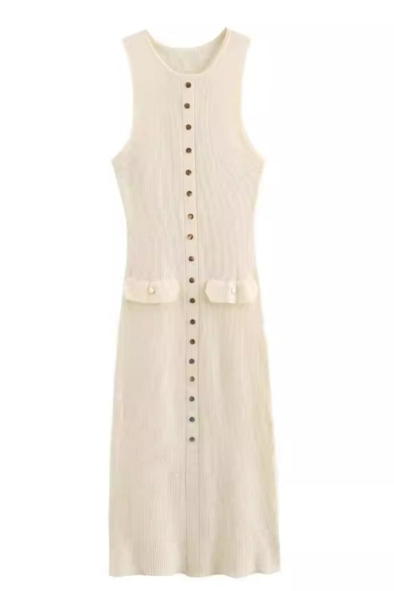 Solid Knitted Dress