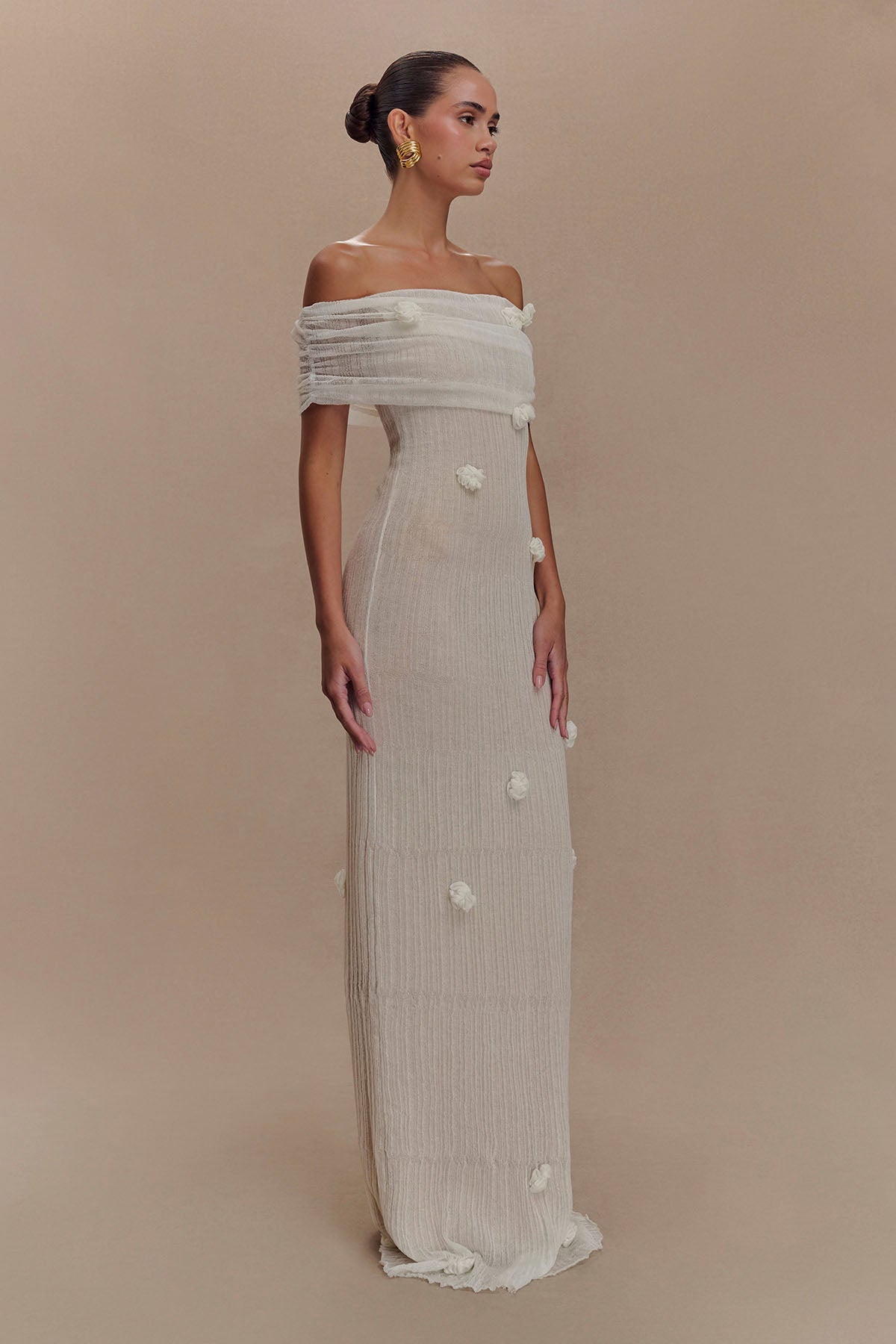 Orchid Knit Maxi-Length Dress
