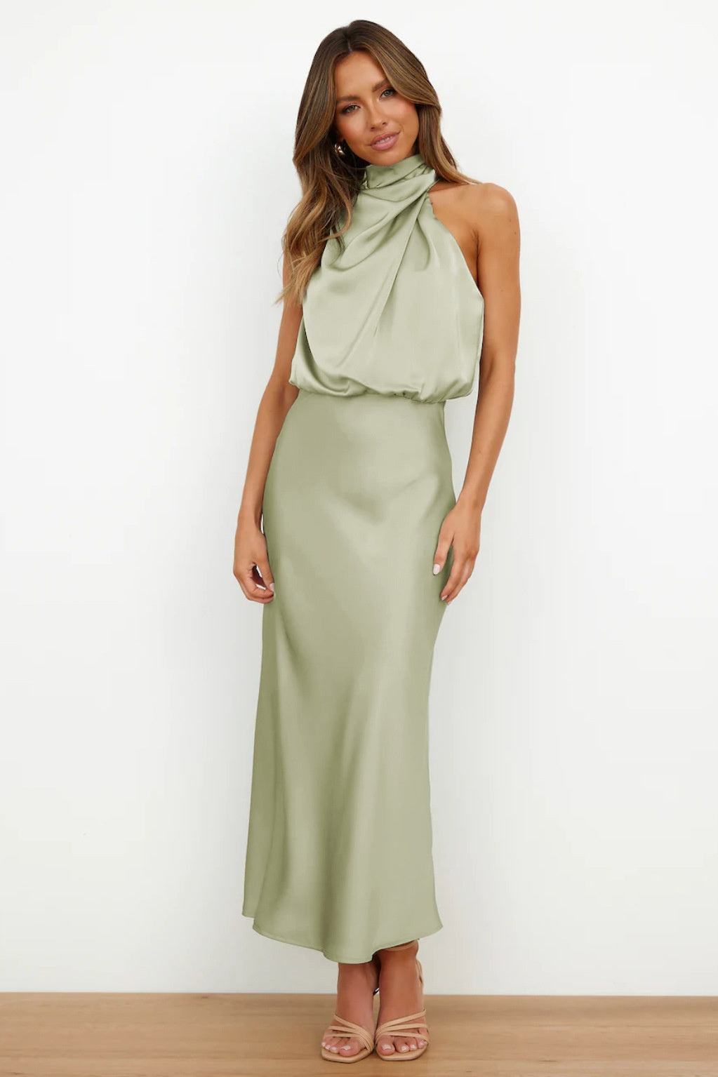Esther Maxi-Length Dress - Light Green