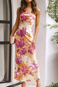 Miya Maxi-Length Dress - Orange/Pink Print