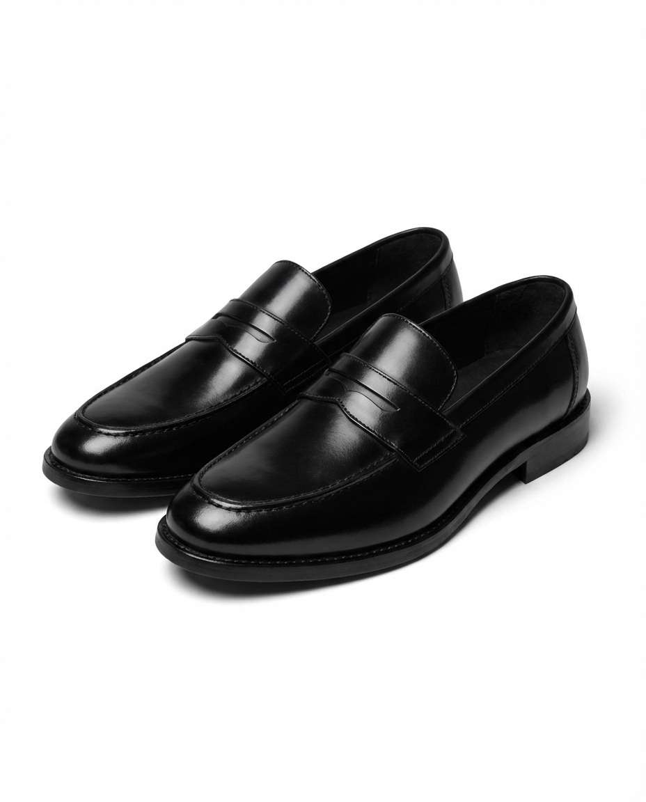 Smooth Full-Grain Leather Loafers with Precision Stitching