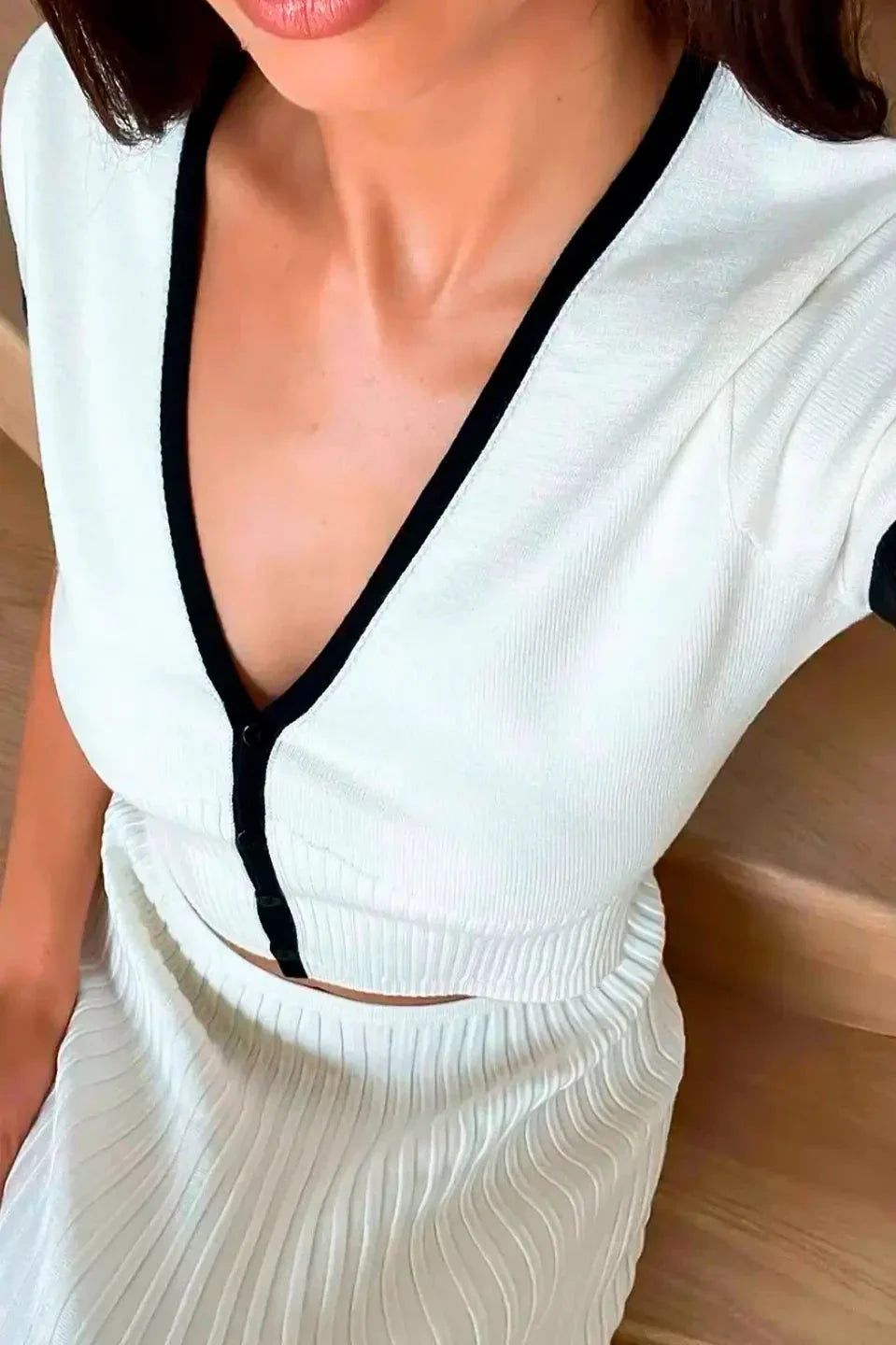 Ribbed Perfection Relaxed Stylish Skirt Set