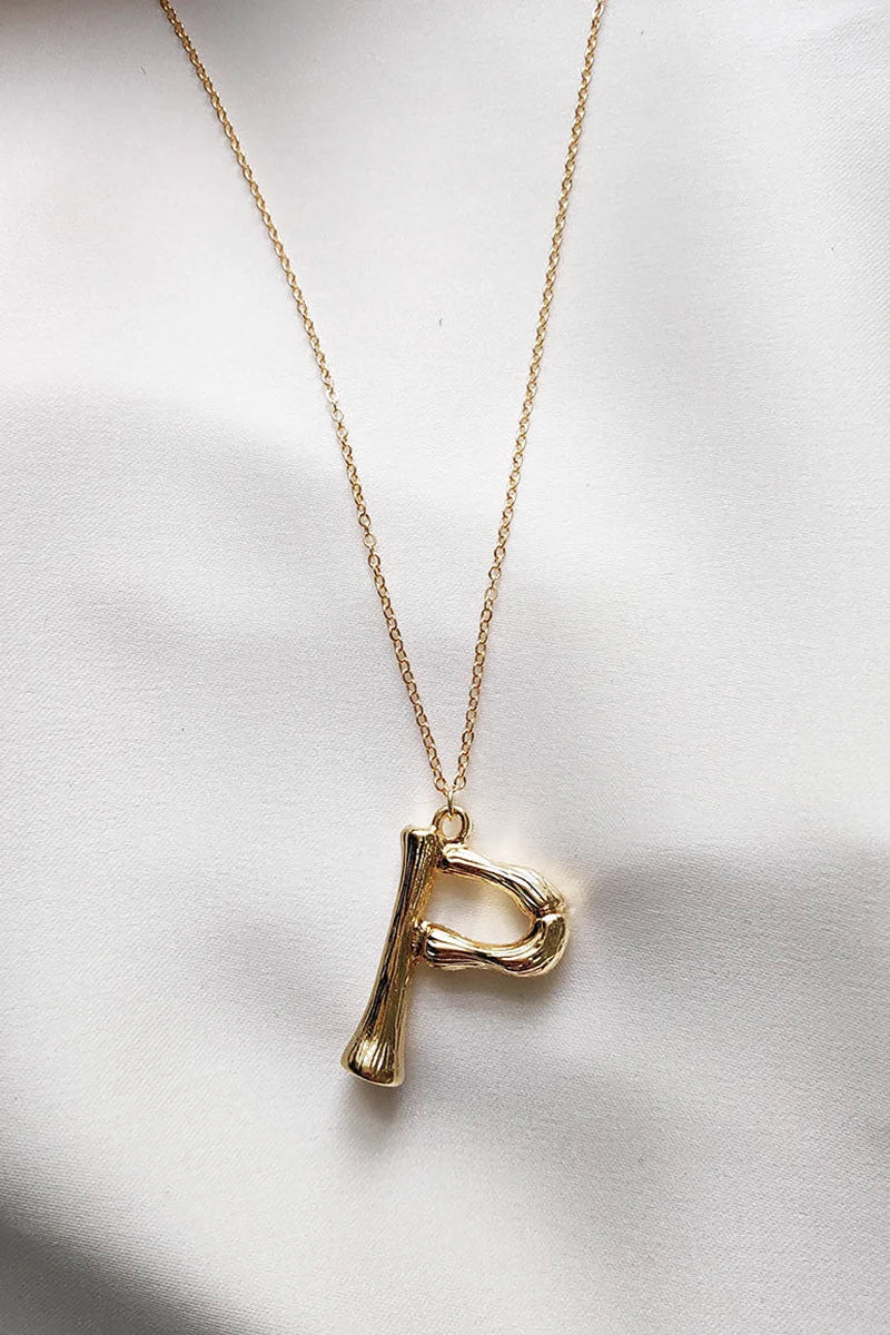 Statement Initial Necklace P-T