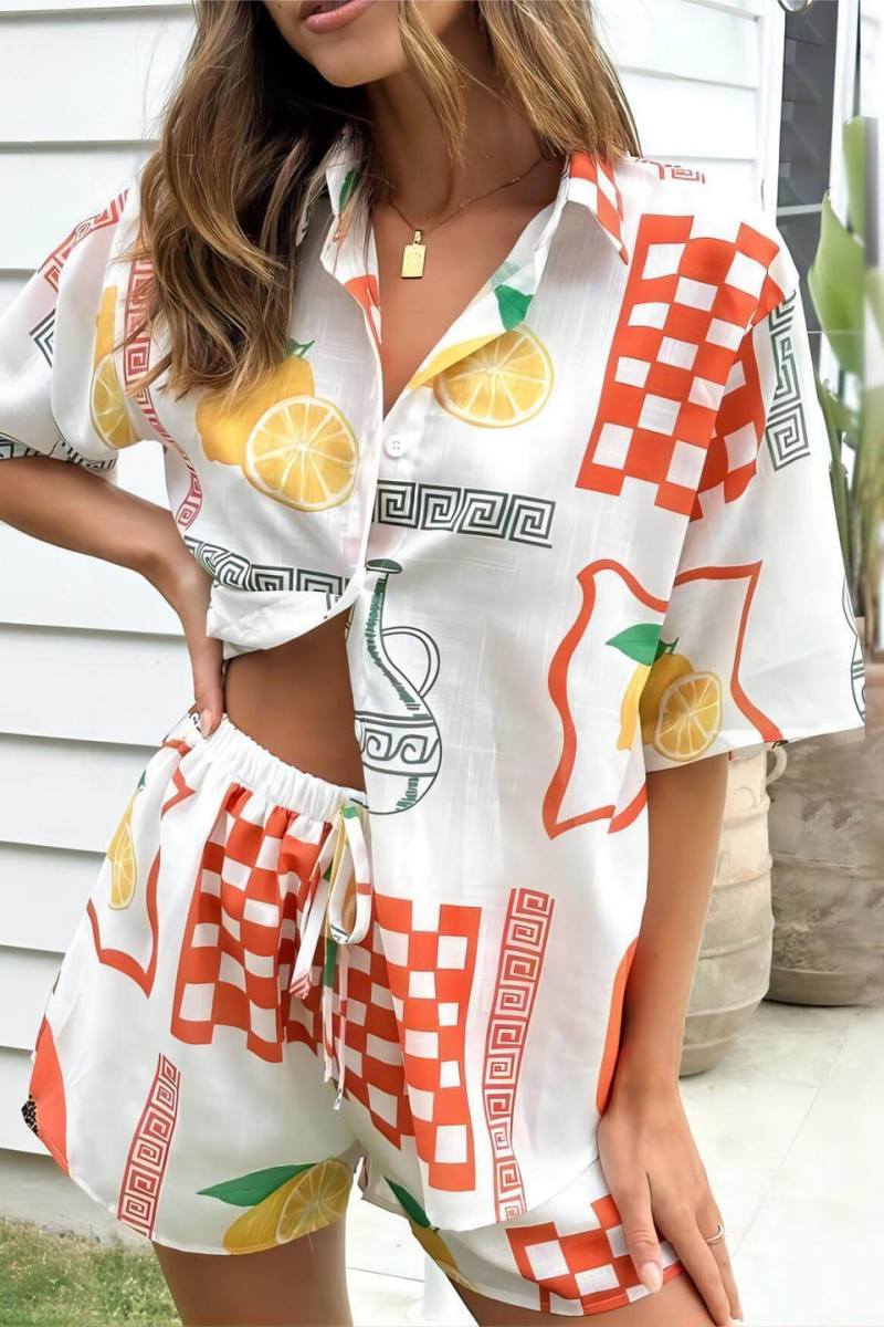 Modern Ethnic Style Loose Shirt Short Dress