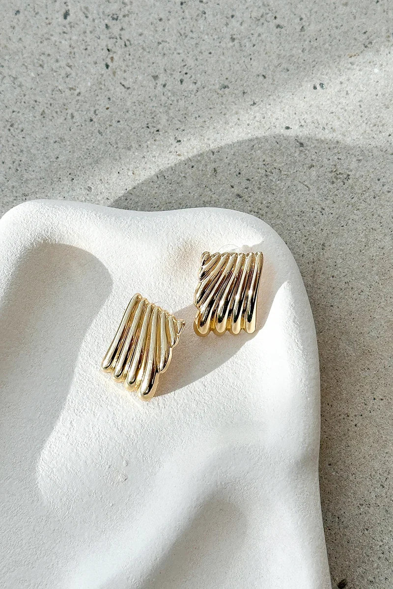 Statement Rina Earrings - Gold