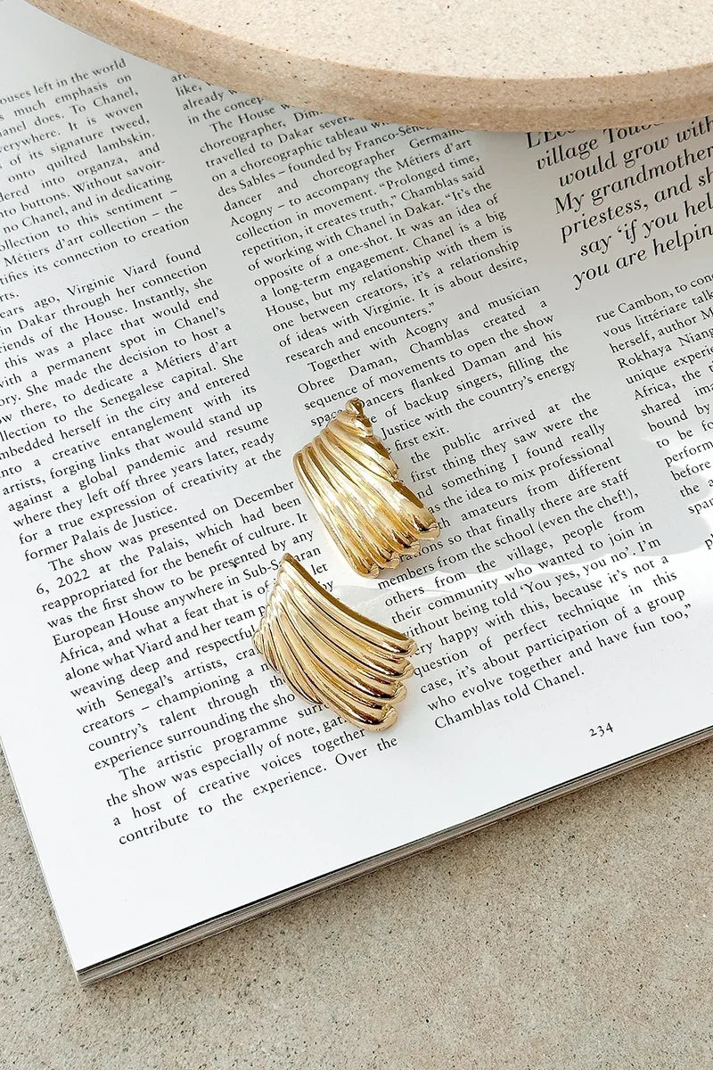 Statement Rina Earrings - Gold
