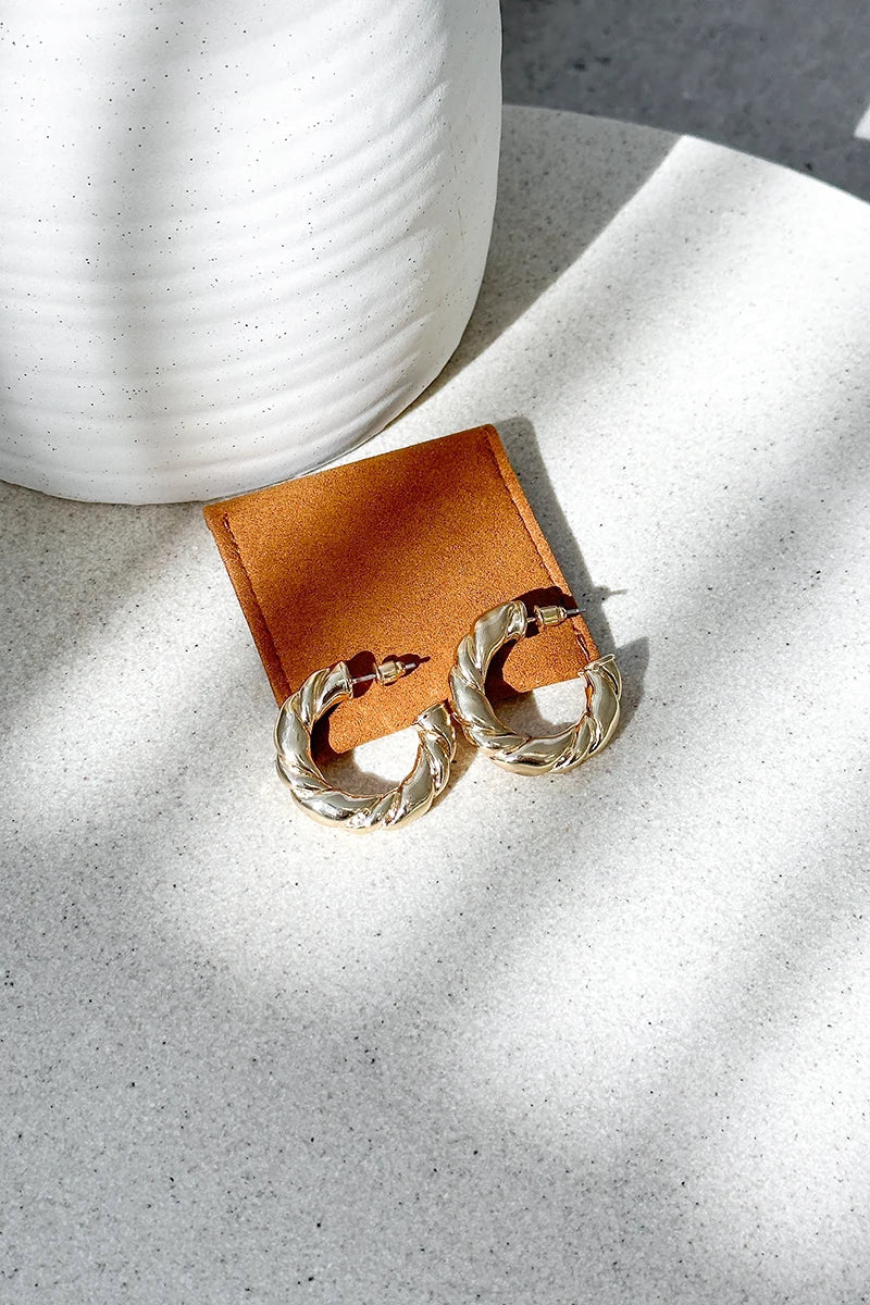 Statement Amalie Hoop Earrings - Gold