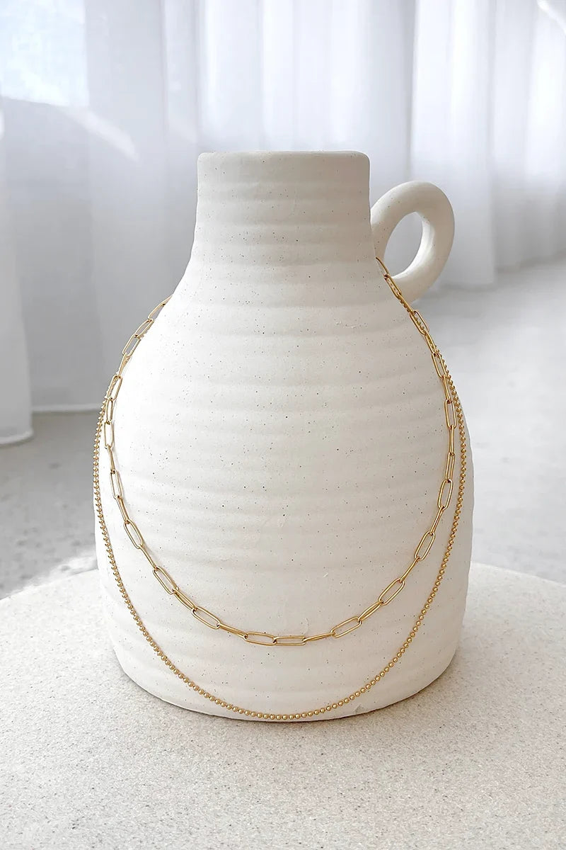 Coordinated Dani Chain Necklace Set - Gold