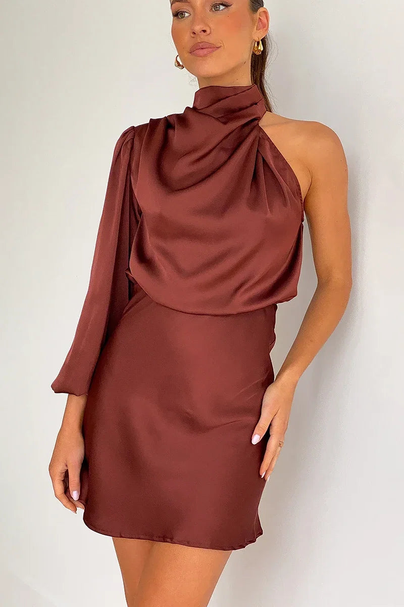 Lissy Mini-Length Dress - Brown