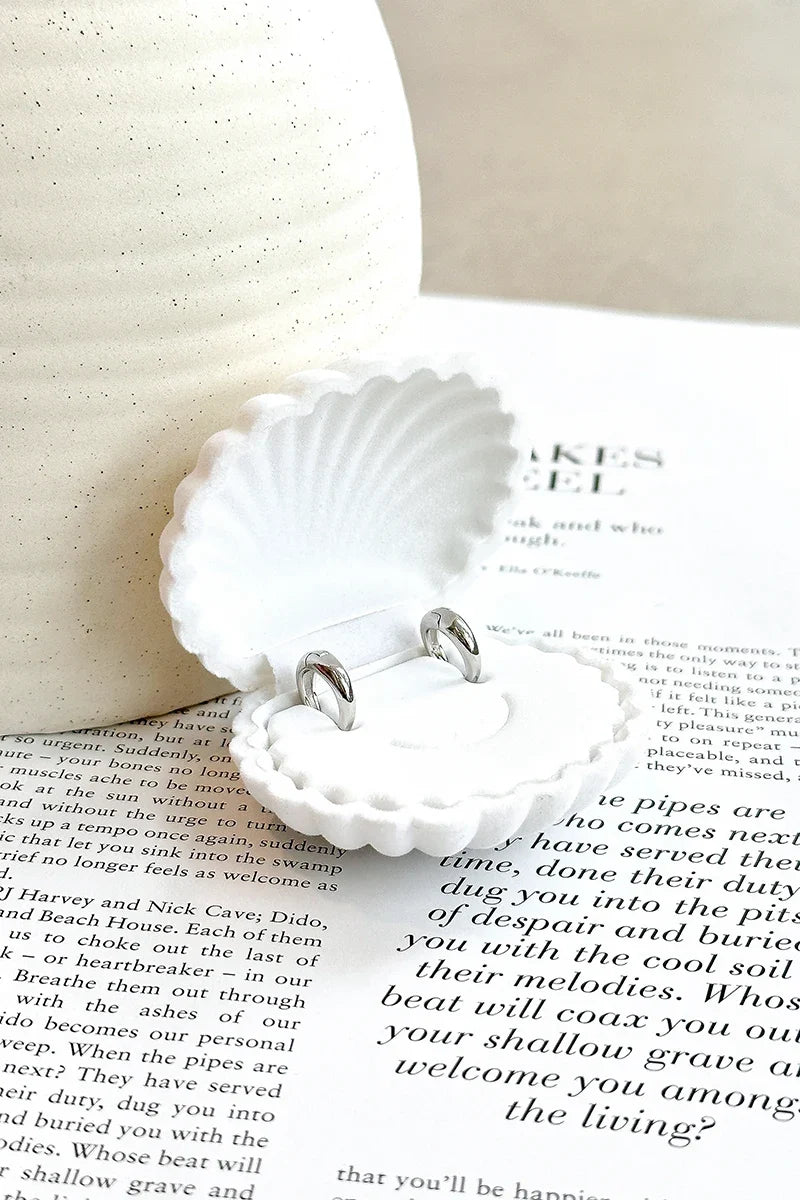 Statement Island Glow Hoop Earrings - Sterling Silver