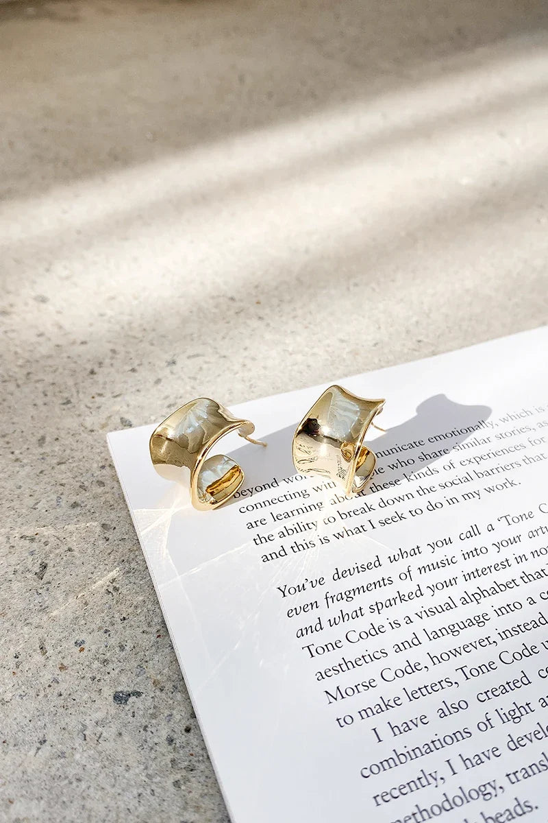 Statement Erin Hoop Earrings - Gold