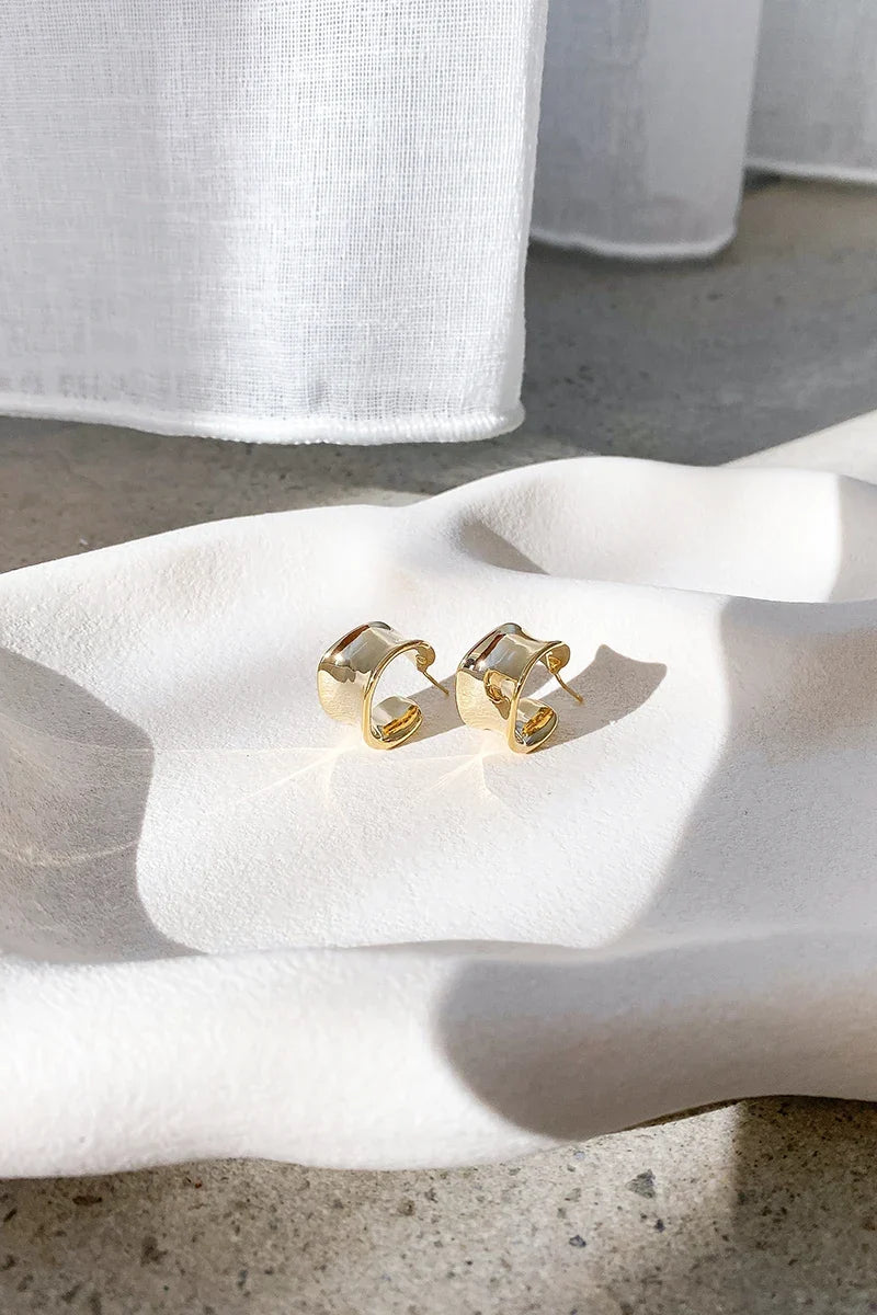 Statement Erin Hoop Earrings - Gold