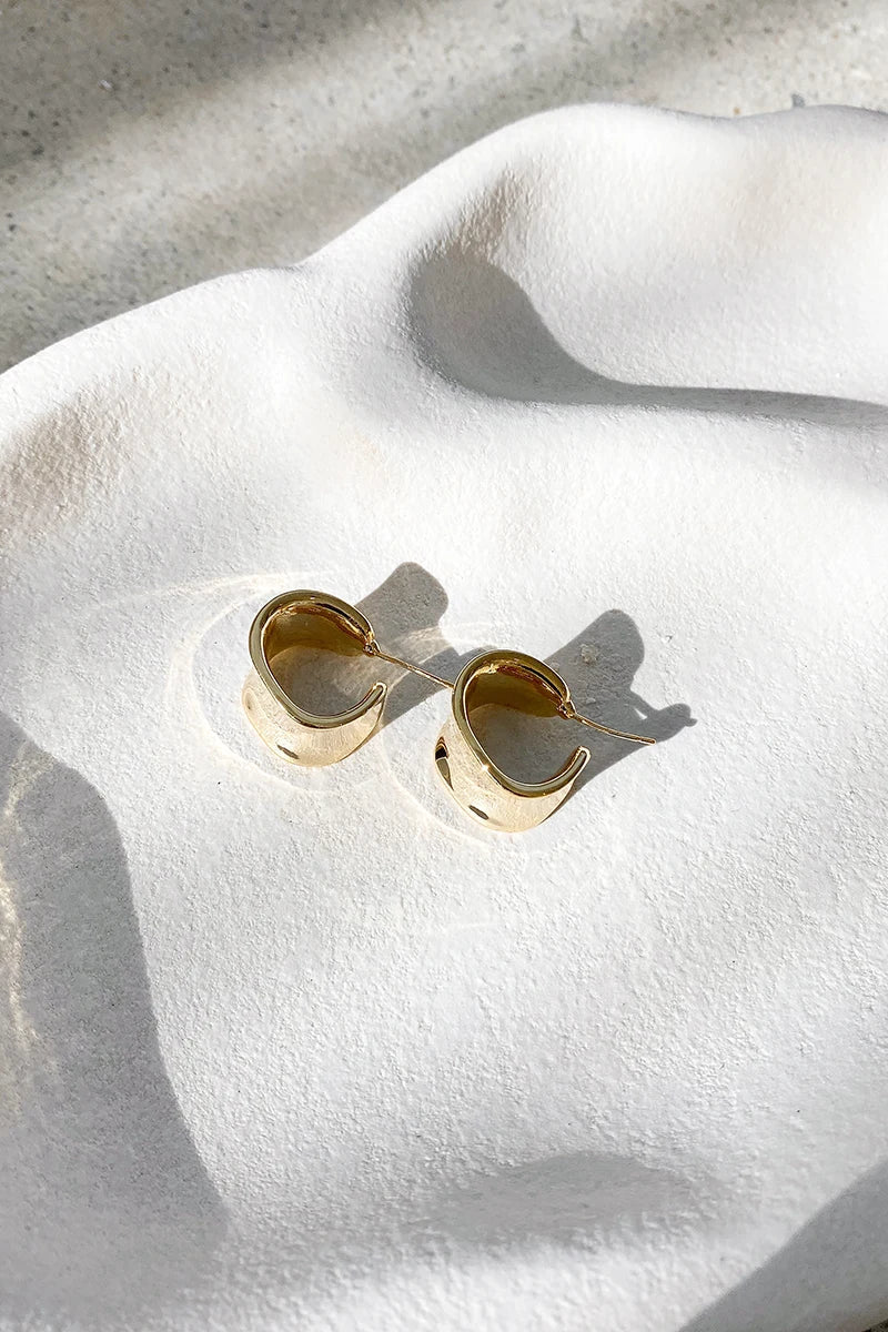 Statement Erin Hoop Earrings - Gold