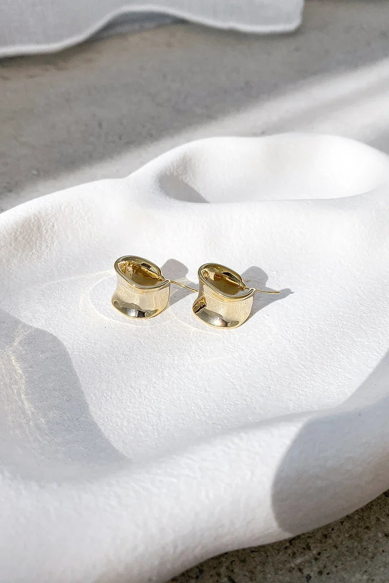 Statement Erin Hoop Earrings - Gold