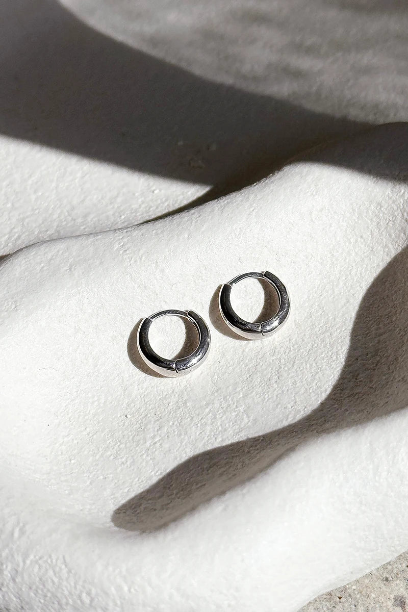 Statement Island Glow Hoop Earrings - Sterling Silver