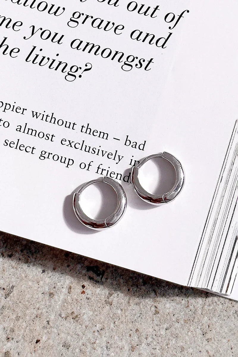Statement Island Glow Hoop Earrings - Sterling Silver