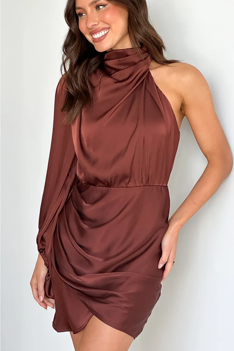 Lexi One-Shoulder Mini-Length Dress