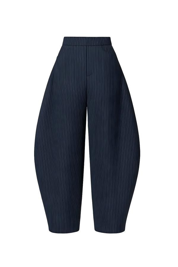 Stylish Retro Striped Wide-Leg Trousers Set
