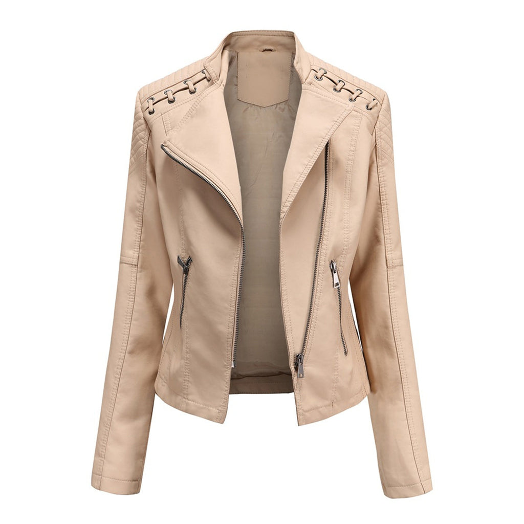 Fashionable Leather Jacket in Premium Construction