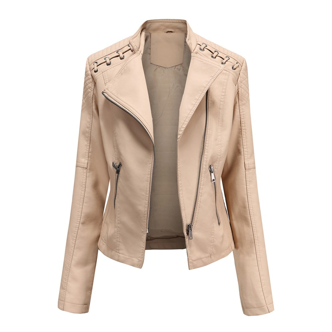 Fashionable Leather Jacket in Premium Construction