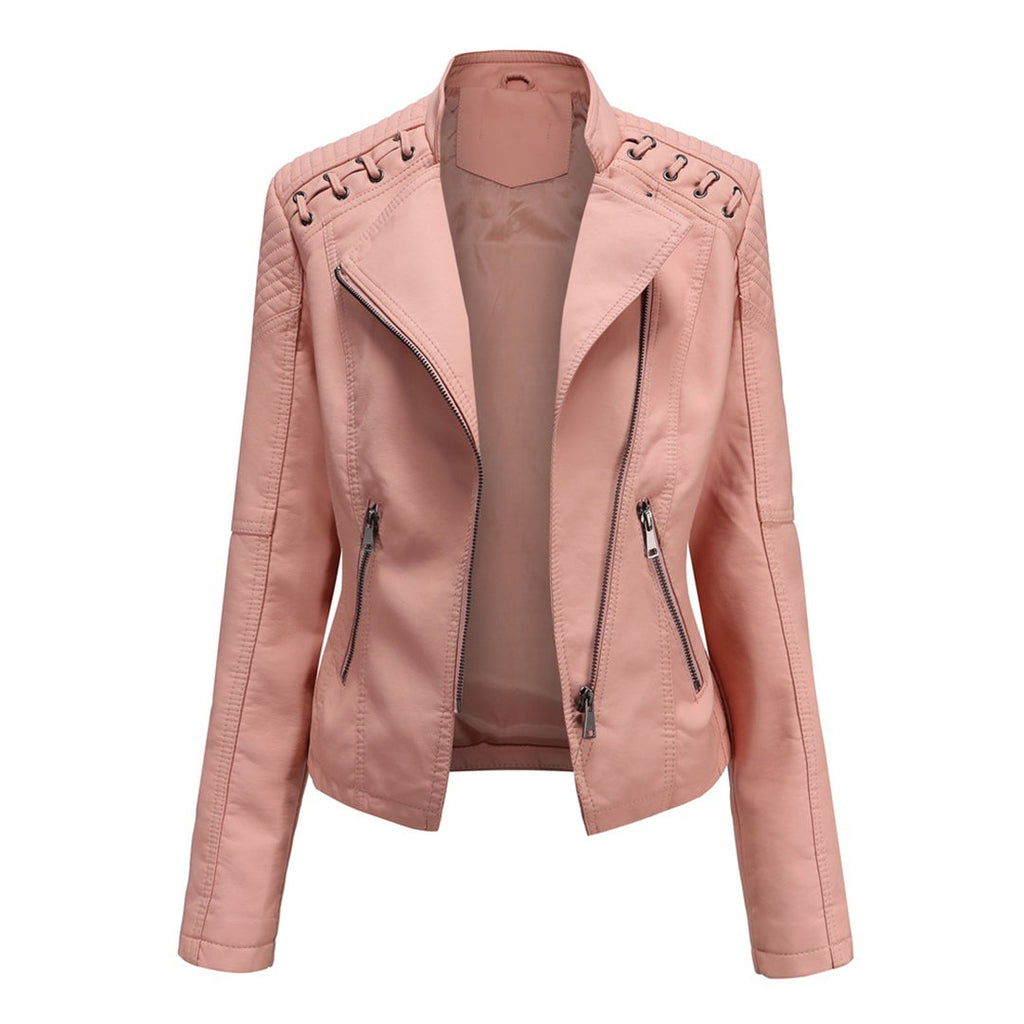Fashionable Leather Jacket in Premium Construction