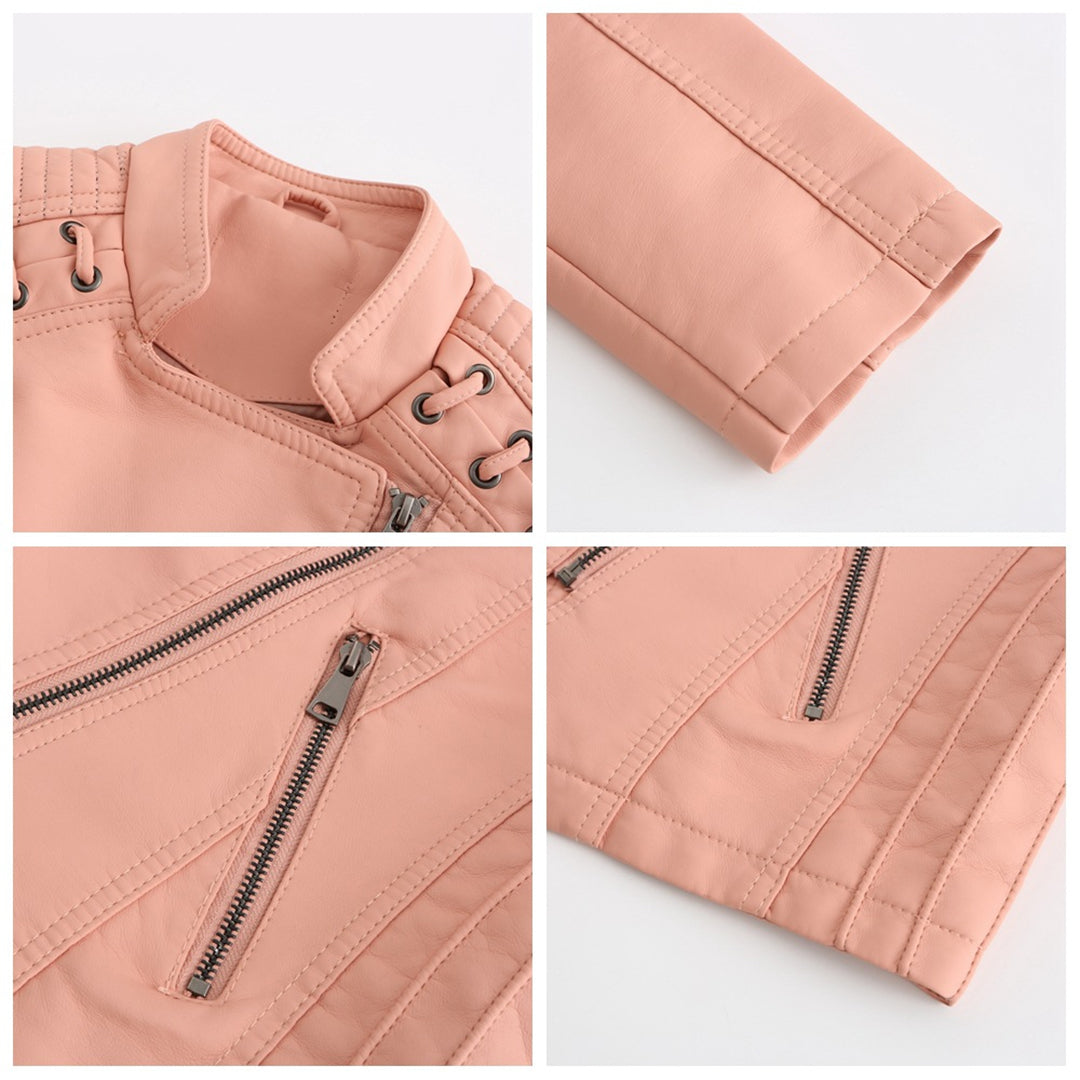 Fashionable Leather Jacket in Premium Construction