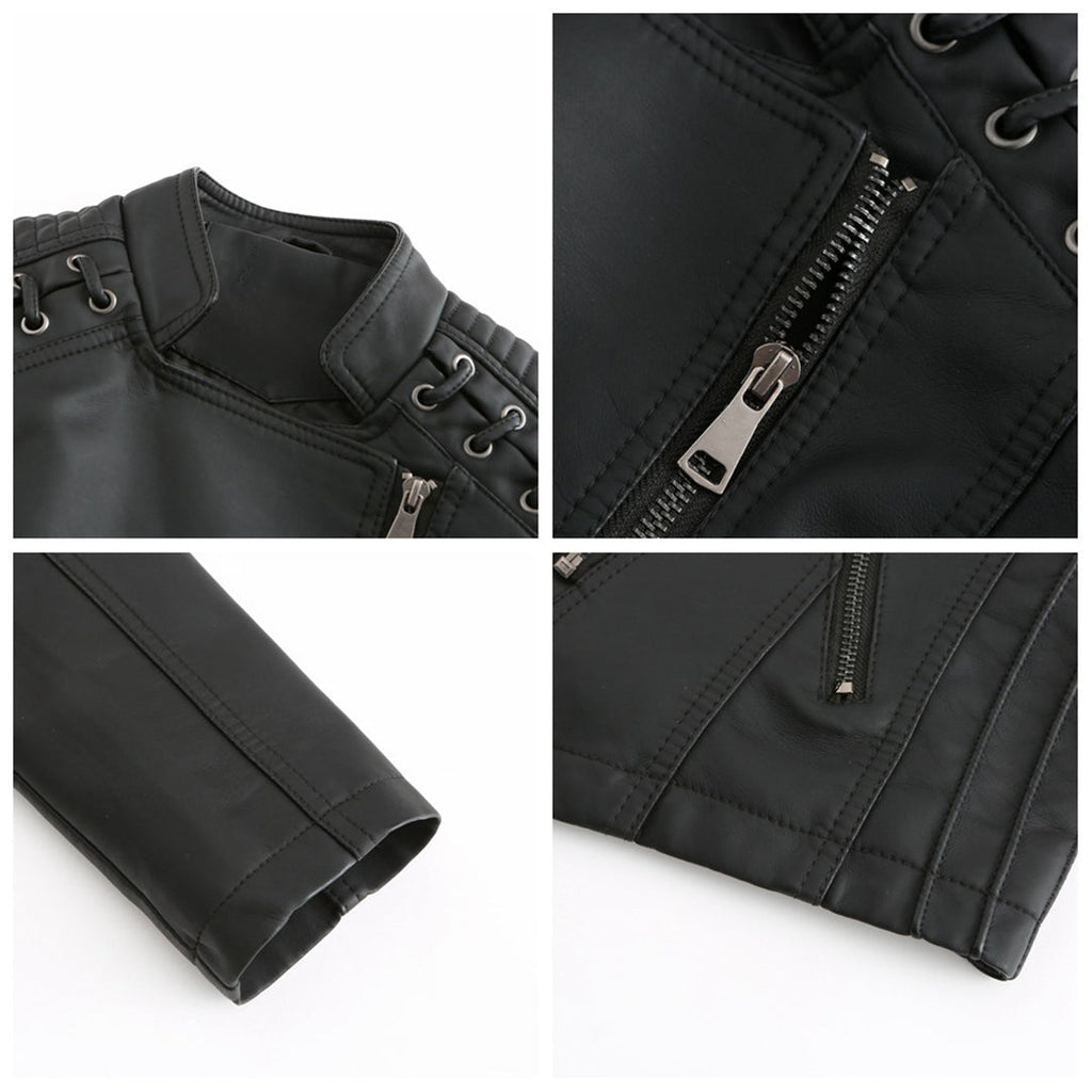 Fashionable Leather Jacket in Premium Construction