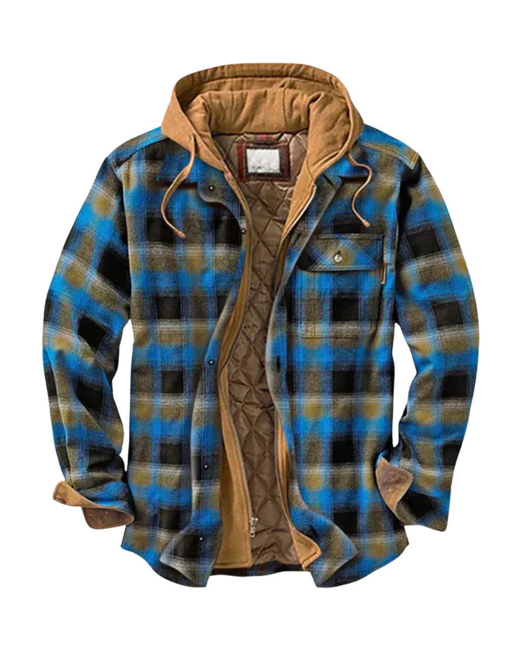 Denim Jacket with Plaid