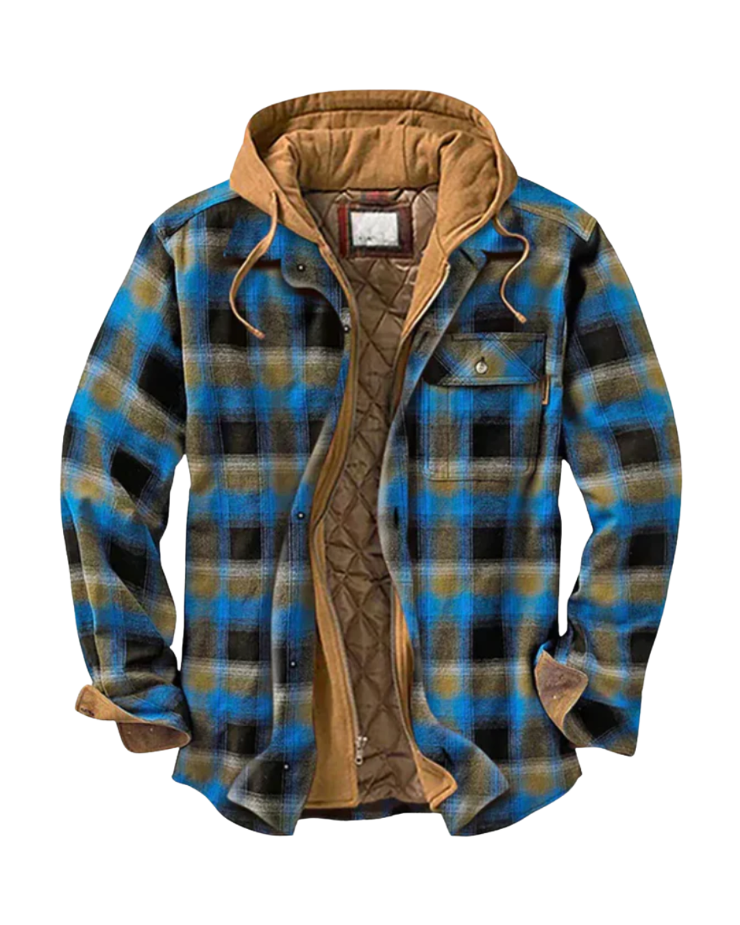 Denim Jacket with Plaid