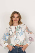 Modern Quilted Bodice Table Cloth Blouse