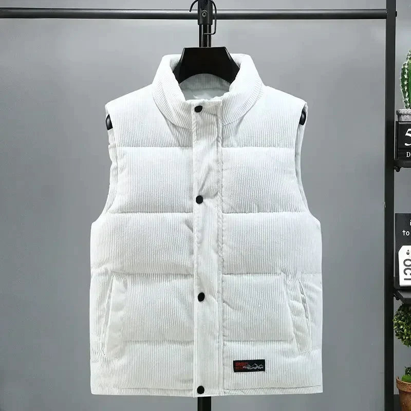 Corduroy Sweater with Zip Front
