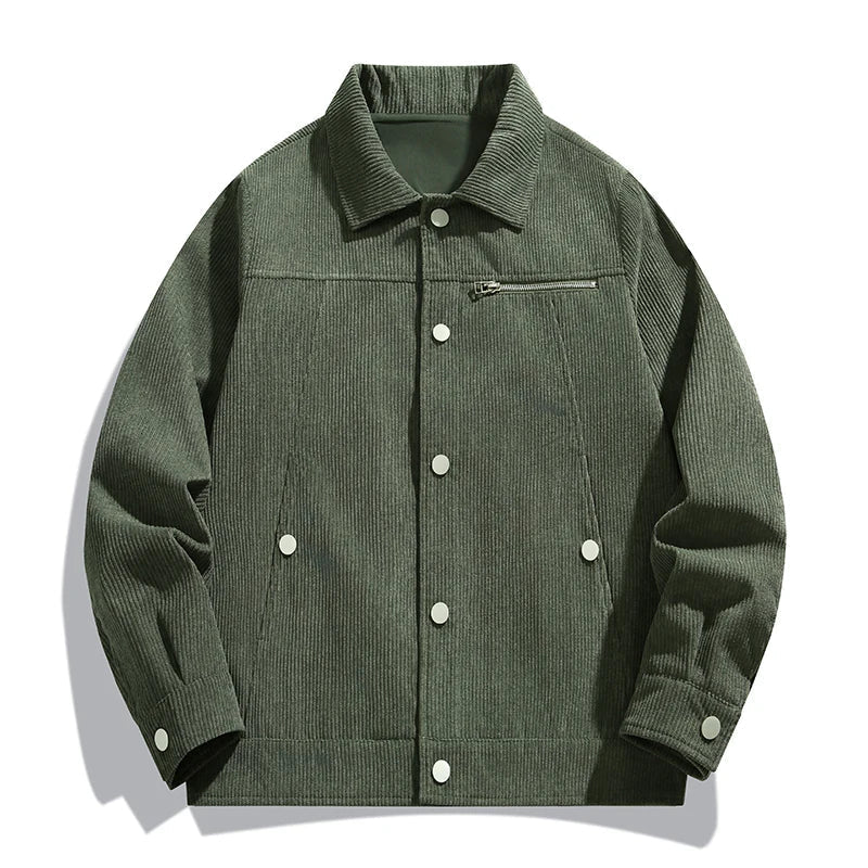 Corduroy Sweater with Button Front
