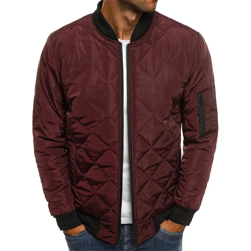 Quilted Wool Blend Jacket